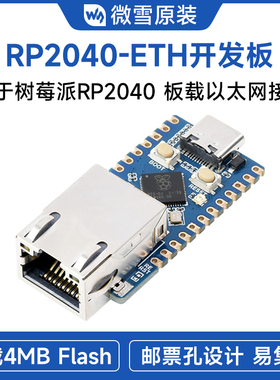 微雪 树莓派RP2040微控制器开发板 板载CH9120 ETH/RJ45网口模块