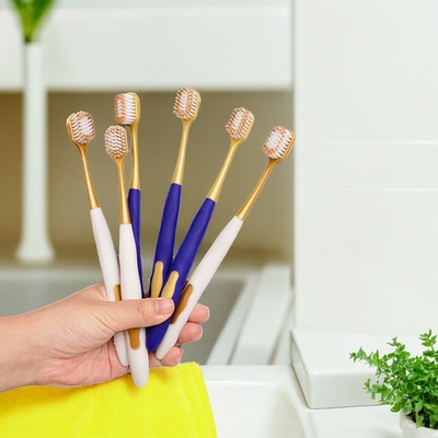 8山姆同款软毛牙刷密丝柔宽头细毛抗敏护龈家庭装成人男士女士