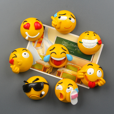 3D立体搞怪表情包黄色笑脸冰箱贴