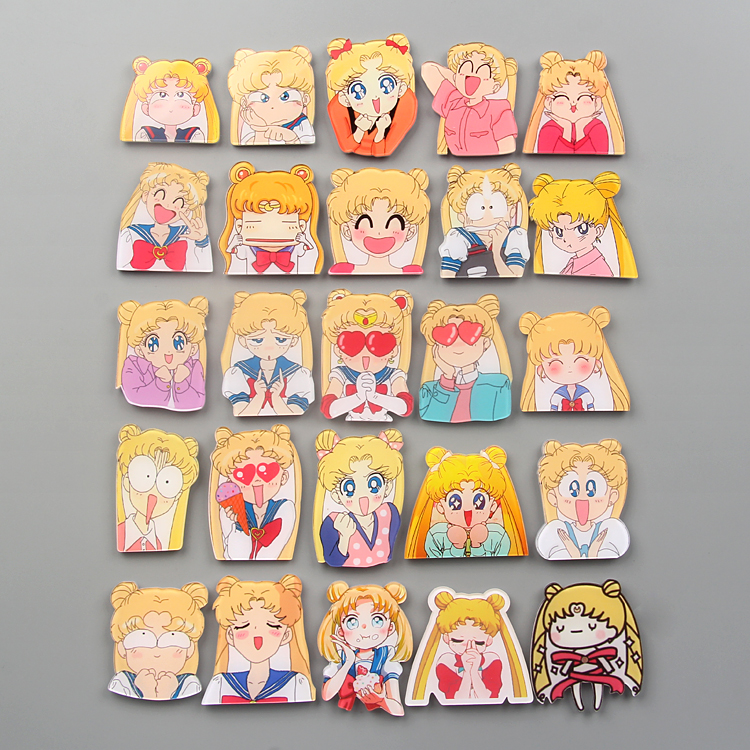卡通亚克力美少女冰箱贴磁贴吸铁