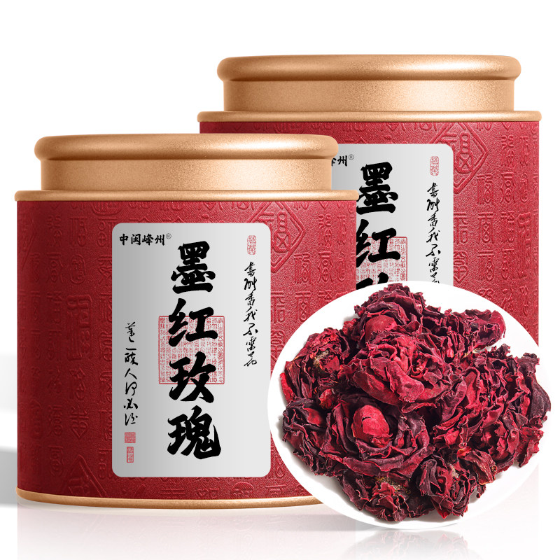 苏文峰 冻干墨红玫瑰花茶大朵当季新花重瓣干玫瑰花正品泡水喝的