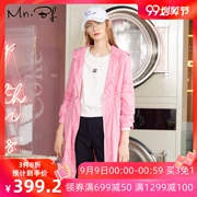 Manobifi 2019 mùa thu mới thời trang nữ màu rắn dài tay áo trùm đầu áo chống nắng dài áo khoác - Trench Coat