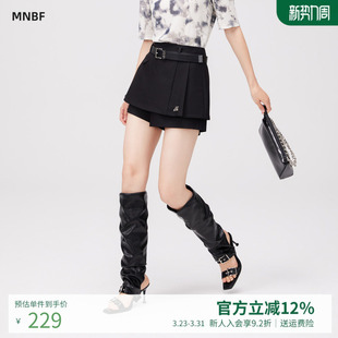 小个子a字外穿半身裙裤 曼诺比菲夏季 短裤 商场同款