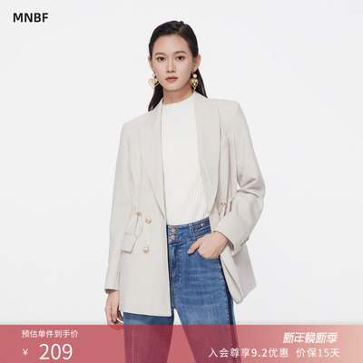 【商场同款】曼诺比菲春秋设计感小众气质休闲小西服女