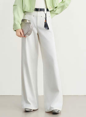 曼诺比菲商场同款2026春季休闲通勤百搭水洗牛仔直筒裤MHRK111025