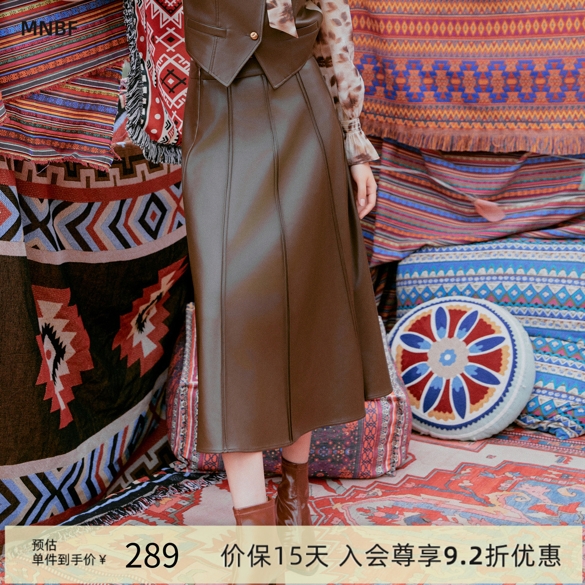 pu皮半身裙女a字高腰小皮裙