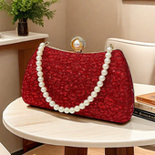 喜妈妈婚宴手包蕾丝亮片手提包婚礼高端礼服旗袍配饰手拿包晚宴包