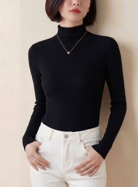 黑色半高领打底衫女装小衫内搭2026新款春季高级感莫代尔长袖上衣