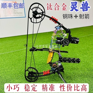 钛合金灵兽钢珠射箭两用复合弓户外运动非恶棍精灵黑鹰牛头钢珠弓