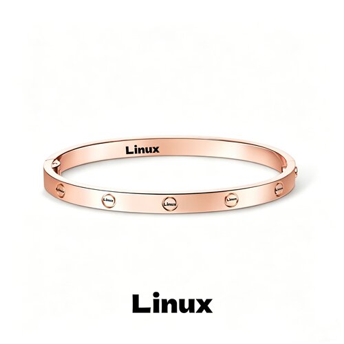 顶版高定V金厚镀18k金 Linux LOVE情侣手镯男士配饰高级感手环女