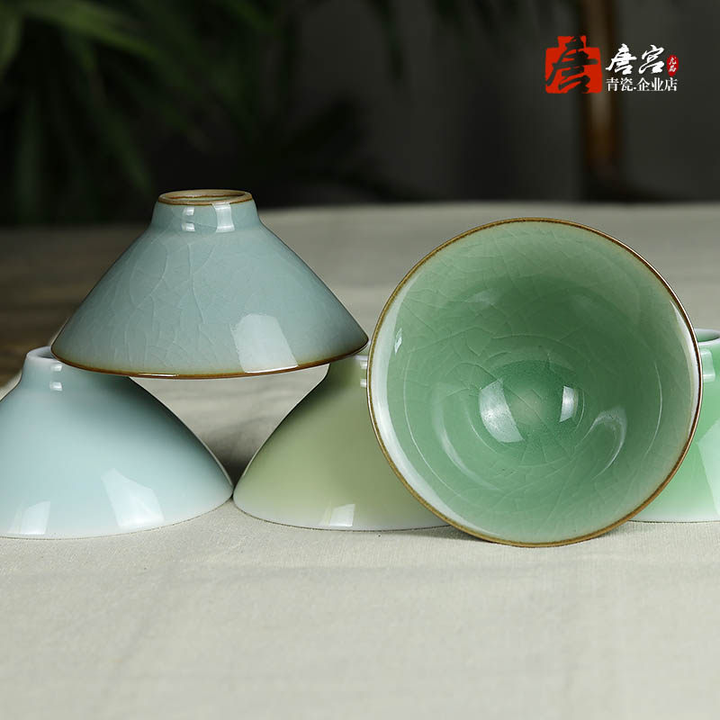 Longquan Celadon ceramics master Cups Kungfu Online teacup Pu'er Cup Tea cup Teacup Single cupin the Tableware , Tea set , Kung Fu Tea  category - from Buy2taobao.com to provide professional Taobao agent buy service