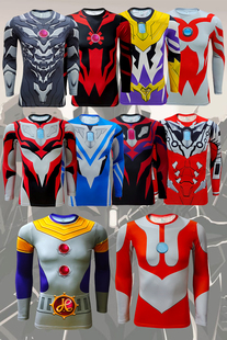 奥特曼 初代衣服T恤成人极恶贝利亚T恤 捷德尊王 钢燃机敏紧身衣