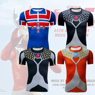 泰罗紧身衣 ZAT 宇宙科学队衣服T恤上衣速干衣奥特曼成人童装