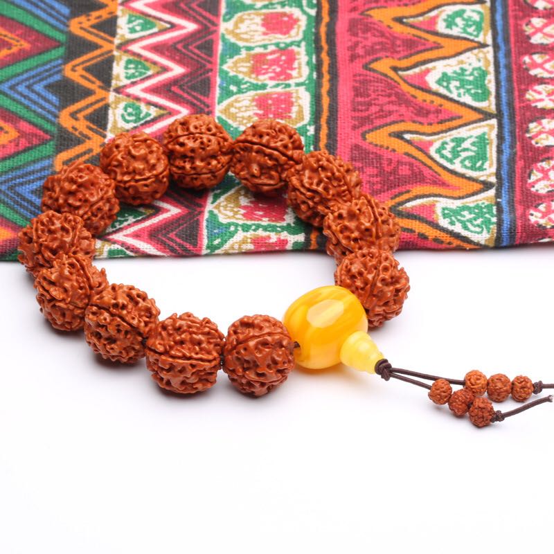 尼泊尔金刚菩提子手串精品文玩爆肉金刚菩提5瓣优质手链厂家直销