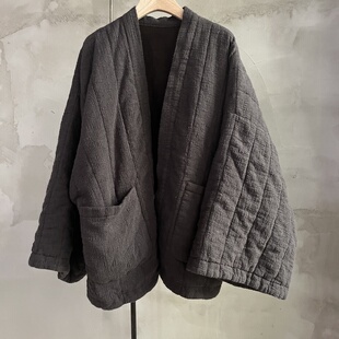 沉香布衣草堂 肌理亚麻棉服外套 短衣 自制 2025冬C25w11284