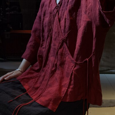 沉香布衣草堂水洗亚麻左右发货