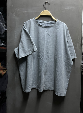 沉香布衣草堂2025夏款原创设计做旧短袖T恤宽松做旧S25u03038