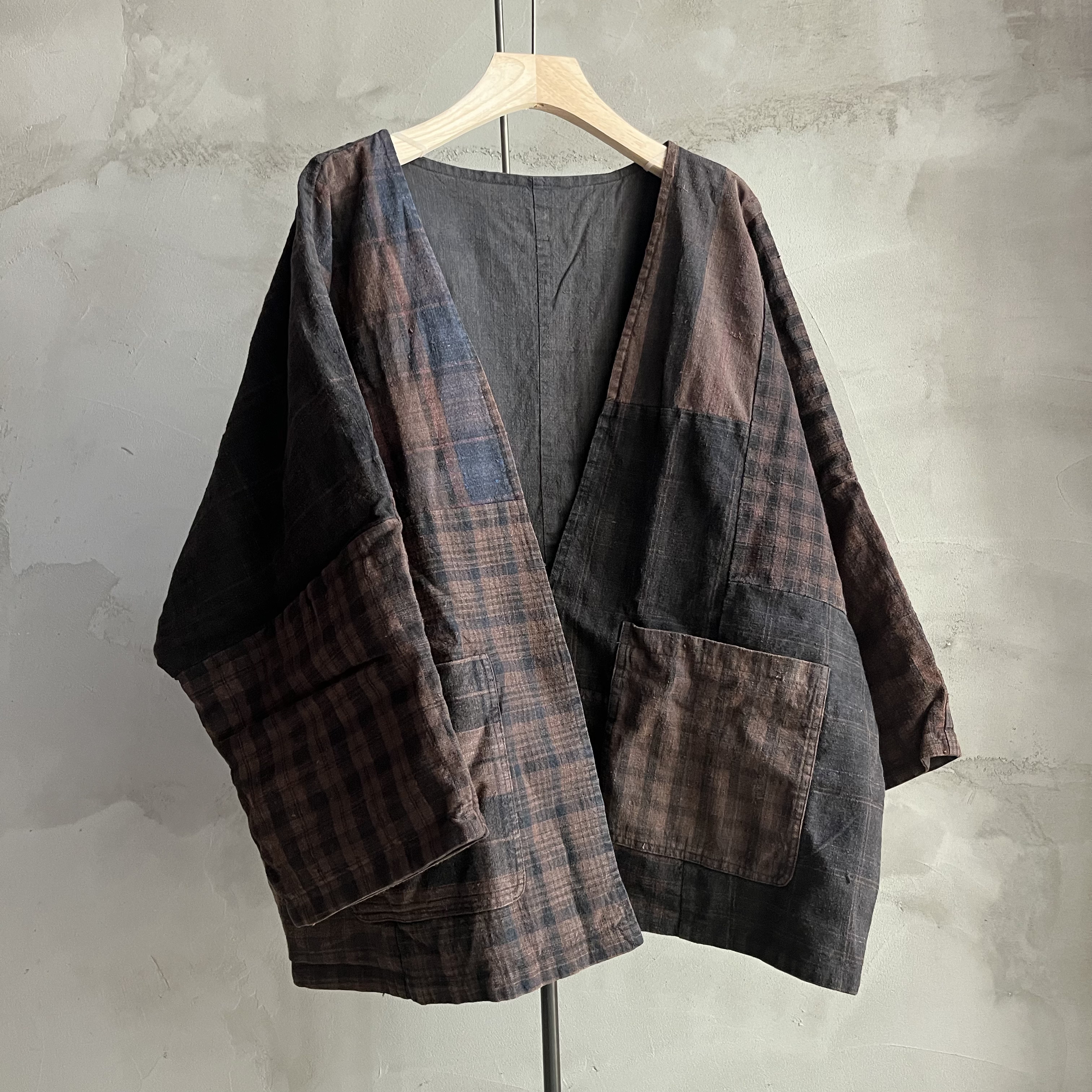 沉香布衣草堂老布随机拼接外套短衣古古麦