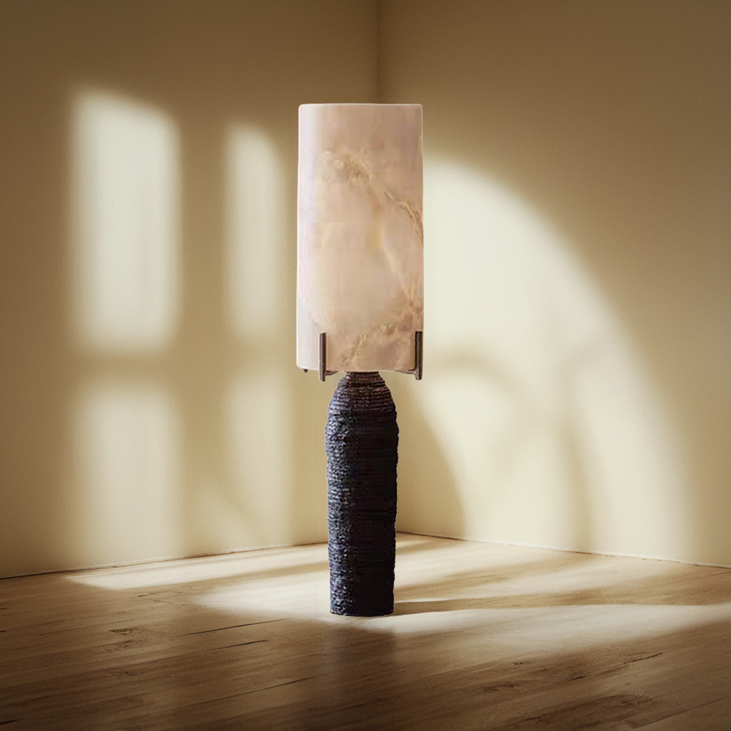 侘寂风设计师款客厅沙发边落地灯