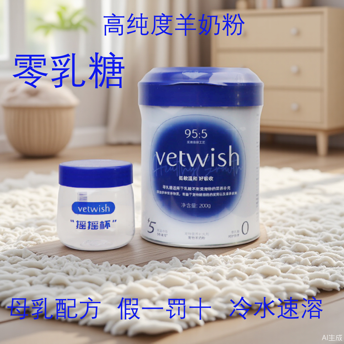 vetwish唯特适羊奶粉0乳糖狗狗猫