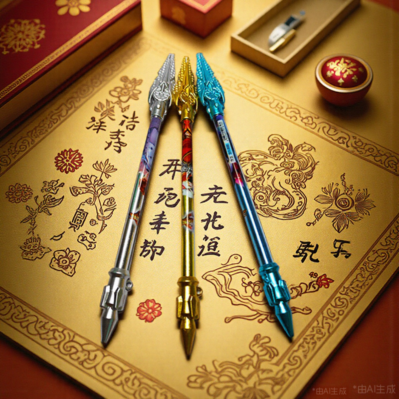 王者荣耀文具哪吒火尖枪中性笔