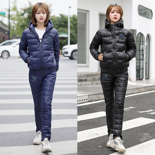 羽绒服套装冬季运动服保暖两件套