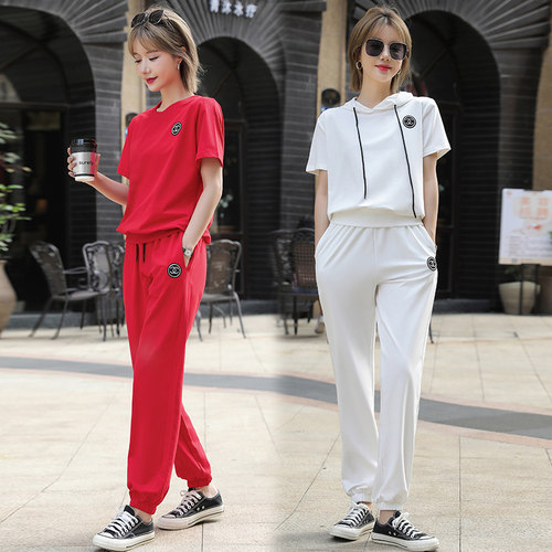 运动服套装女夏季新款休闲两件套