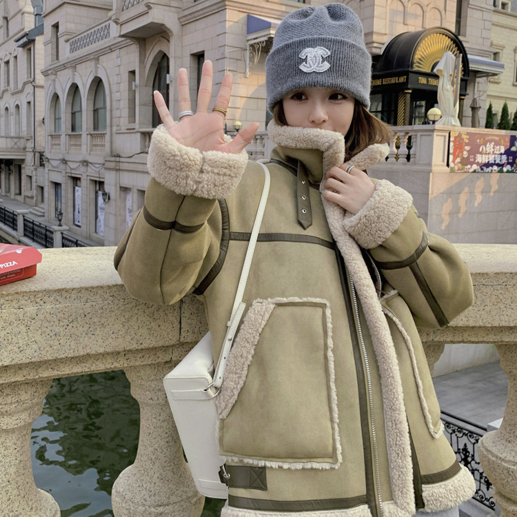 2025冬装新数据流量火焰复合皮毛一体外套女182-8523P195K288,女装皮草,帛香坊