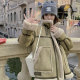 2025冬装新数据流量火焰复合皮毛一体外套女182-8523P195K288，女装皮草，帛香坊