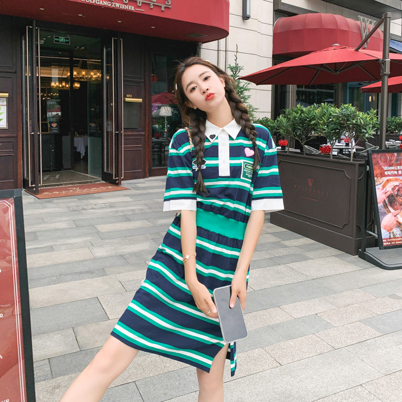 现货好数据绿色条纹针织连衣裙2026新款夏季女182-8387-P115-K168,商品下架区,帛香坊