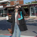 黑色时尚设计感拼接酷飒西装外套女2025秋季新款8355-P115-K168，女装西装，帛香坊