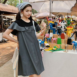 小众设计灰色连衣裙女夏季2025新款显瘦通勤风可盐可甜小个子裙子，女装连衣裙，帛香坊