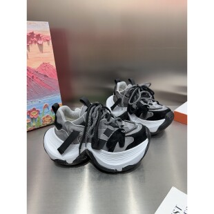 新款欧货时尚松糕底老爹鞋，女性增高厚底休闲运动鞋，加棉设计