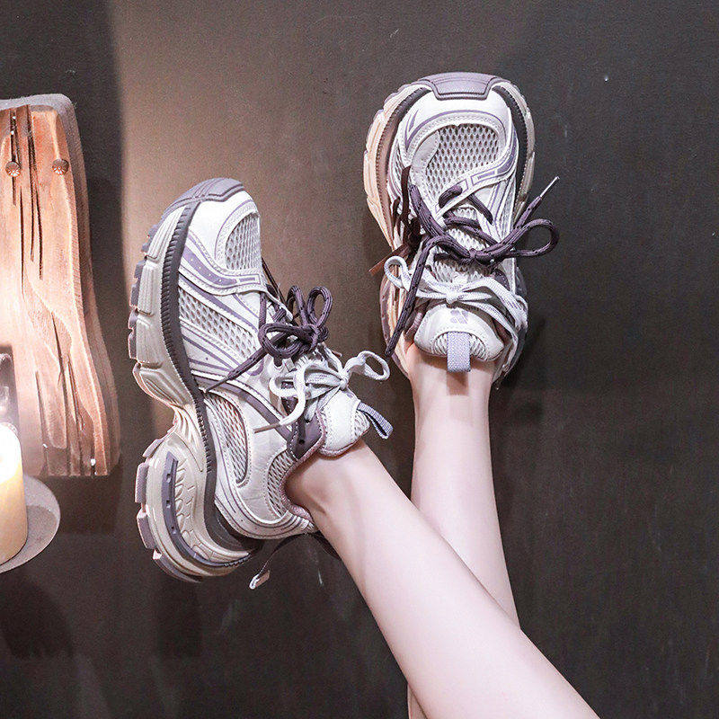 巨好看的老爹鞋女款2026新款春季鞋子女鞋百搭网面透气超火运动鞋