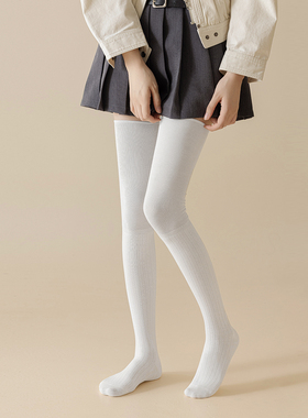 WIOK长筒袜女jk堆堆过膝袜配长靴子春秋款腿长修饰腿型白色大脚袜