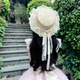 原创lolita手作蝴蝶结草帽女系夏季 WIOK 遮阳防晒蕾丝花边帽子