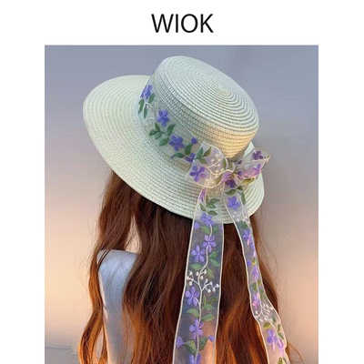 原创手作lolita夏季遮阳花瓣草帽