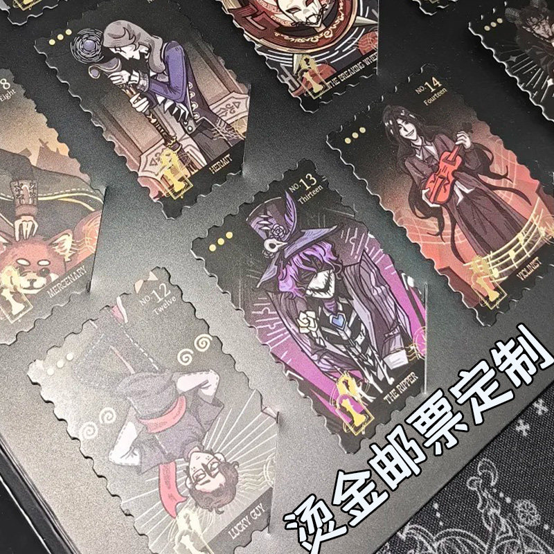 烫金邮票定制卡通动漫周边手账贴画设计高级感应援不干胶标签印刷图片