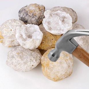 天然摩洛哥晶洞原石盲盒玛瑙聚宝盆钱袋子晶簇手链消磁原矿摆件