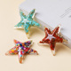 天然水晶碎石滴胶树脂海星家居客厅桌面装 饰孩子鱼缸造景装 饰礼物
