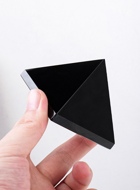 天然水晶原石矿石黑曜石金字塔摆件黑色水晶塔工艺品家居办公摆设