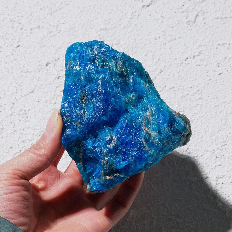 原石摆件蓝磷灰原石蓝水晶
