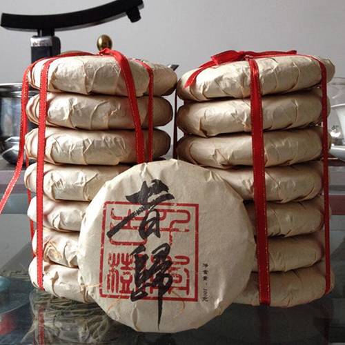 茶叶2012年昔归古树普洱茶生茶饼 临沧纯料春茶 100g/饼*7片