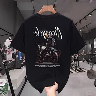 ins潮牌街头宽松百搭短袖 T恤青年男2026夏季 上衣 痞帅纯棉短袖 美式