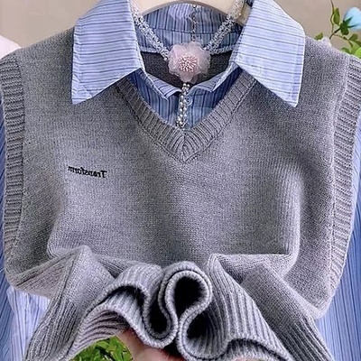 2025初春新款韩版假两件长袖T恤