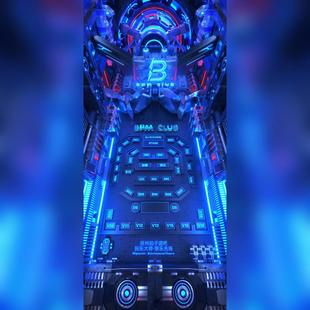 酒吧夜店KTV动态座位图宣传3D动态海报视频C4D朋友圈宣传227期