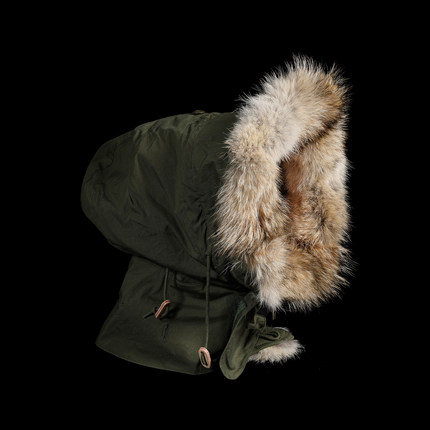 GIZEMO M65 PARKA狼毛风帽 尼龙棉混纺面料 搭配65风衣使用 御寒
