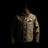 GIZEMO日本横滨限定 古董车防水面料N1甲板服 羊驼毛保暖夹克