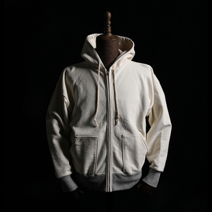 美式 老式 复古60年代风格 vintage 织布机制 重磅拉链帽衫 GIZEMO