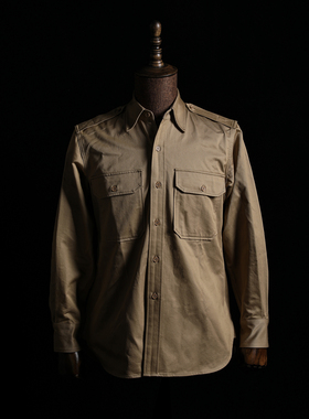 GIZEMO 二战经典卡其色纯棉斜纹布 M38衬衫 KHAKI 飞行员衬衣